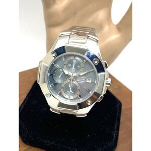 Seiko Men's Watch 7T62-0JJ0 Quartz Chronograph Gray Silver Stainless Steel 42mm